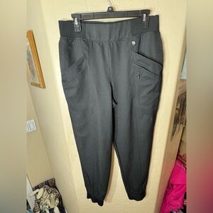 ClimateRight Cuddl Duds Black Jogger Pants Zip Pocket Stretch Pull On Medium